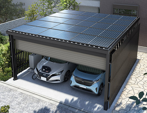 ezポート2台用囲い格子100×10