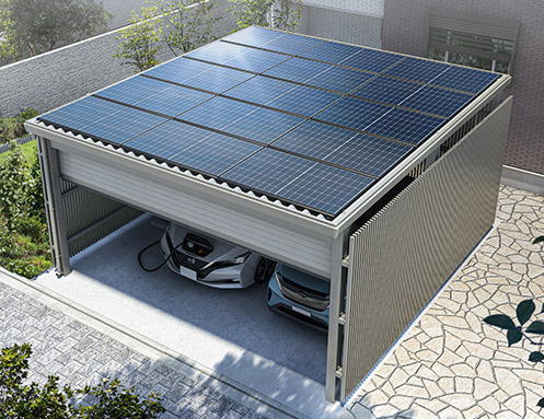 ezポート2台用囲い格子30×50