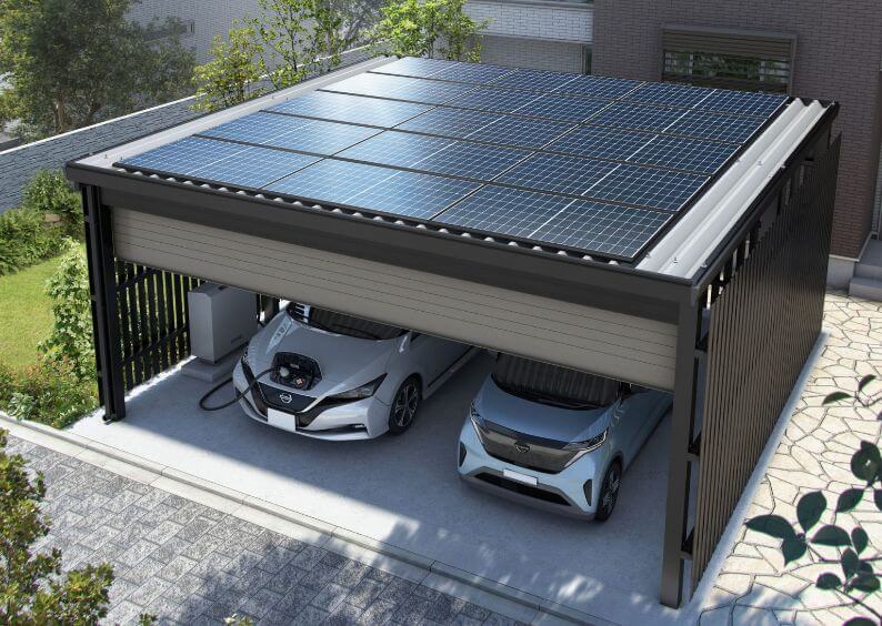 EV車専用ソーラーカーポート「ezポート」